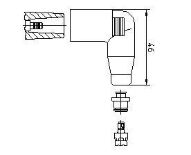 BREMI 13552A1 наконечник провода высоковольтного Audi A1A3, Skoda Fabia Octavia , VW Golf Polo 94>