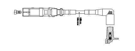 BREMI 1A32F49 провод высоковольтный VW Golf Sharan Polo 1.4-2.0 01>