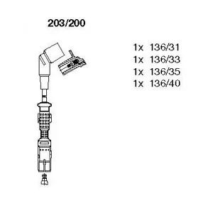 BREMI 203200 Провода вв комплект BMW e36