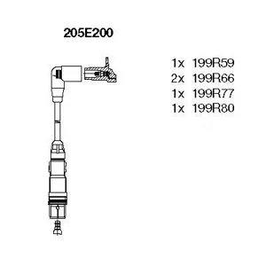 BREMI 205E200 Провода вв комплект VW Bora Golf 2.3 -00
