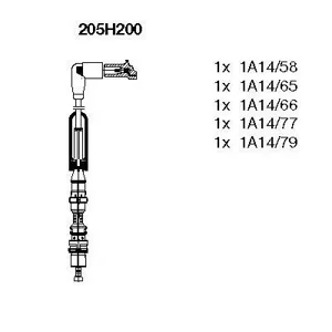 BREMI 205H200 Комплект высоковольтных проводов