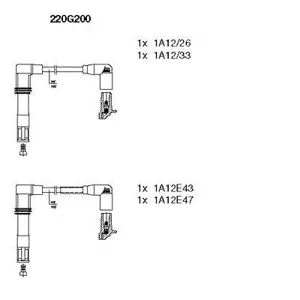BREMI 220G200 Провода вв комплект VW Seat Skoda 98- 1.4-1.6 16V +GTI
