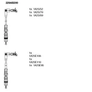 BREMI 229AB200 Высоковольт.провода комплект .