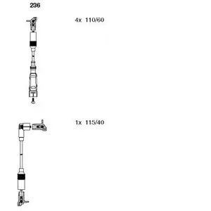 BREMI 236 Высоковольт.провода комплект