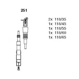 BREMI 251 Высоковольт.провода комплект
