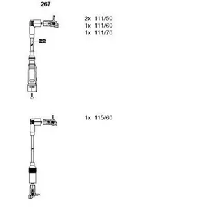 BREMI 267 Высоковольтные провода комплект