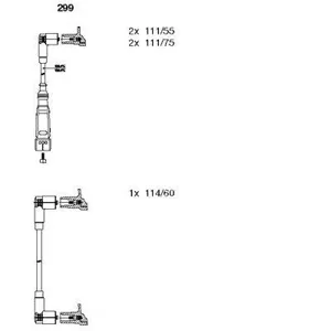 BREMI 299 Провода вв комплект VW TranSporter T3