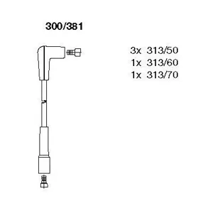 BREMI 300381 Провода вв комплект Opel Kadett 79-93