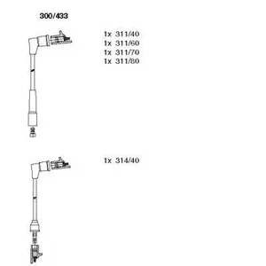 BREMI 300433 Провода вв комплект Nissan Chery III -1086