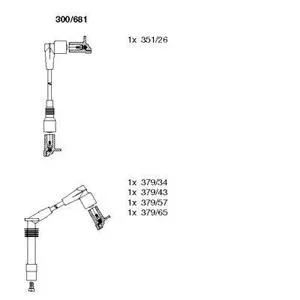 BREMI 300681 К-кт вв провод Corsa b 1.21.4 -00