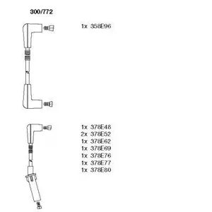 BREMI 300772 Провода вв комплект Jeep Gr Cherokee 5.2