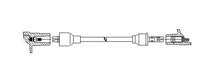 BREMI 355100 Провод высоковольтный Opel Citroen 100cm