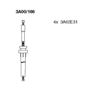 BREMI 3A00166 Комплект проводов Chrysler PT Cruiser 2.02.4i 16V 00>