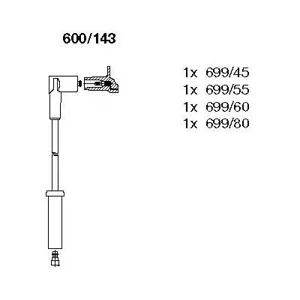 BREMI 600143 Комплект высоковольтных проводов