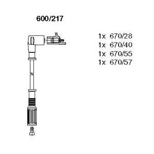BREMI 600217 Провода вв комплект Fiat Punto 93-