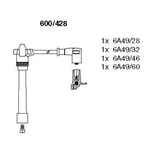 BREMI 600428 Провода вв комплект Fiat Bravo Punto 98-