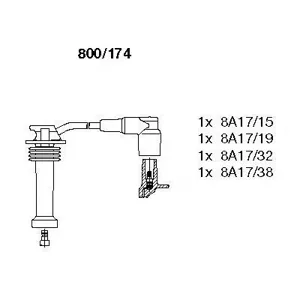 BREMI 800174 Комплект проводов Ford Fiesta Focus , Mazda 26, Volvo S40V50 95>