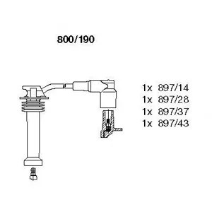 BREMI 800190 Комплект проводов Ford Focus 1.82.0 Zetec-E 98>