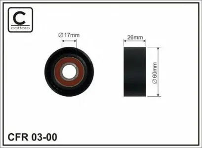 CAFFARO 0300 Ролик ремня приводного Renault Logan Clio Kangoo Omega NE направляющий с конд.