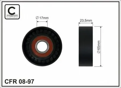 CAFFARO 0897 Ролик ремня приводного Fiat PUNTO Bravo 1.1-1.5
