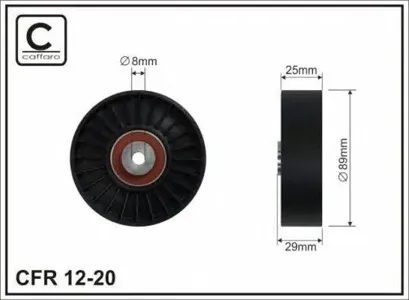 CAFFARO 1220 Ролик ремня приводного Renault Volvo