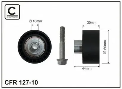 CAFFARO 12710 Ролик ремня ГРМ ( с крепежным болтом) Chery A5 1.5-2.0 06-