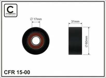 CAFFARO 1500 Ролик ремня приводного Renault Laguna Trafic Opel Movano Volvo S40 1.8-2.5D