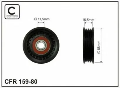 CAFFARO 15980 Ролик ремня приводного Toyota Avensis Carina Corolla 1.6-2.0 8...
