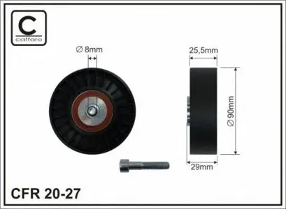 CAFFARO 2027 Ролик ремня приводного VW Passat LTT4 1.8-2.5D