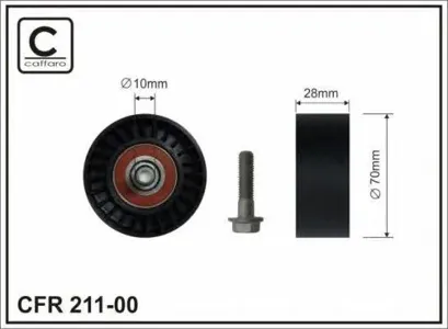 CAFFARO 21100 Ролик ремня приводного Hyundai Sonata TRAJET 2.0 CRDI 02-