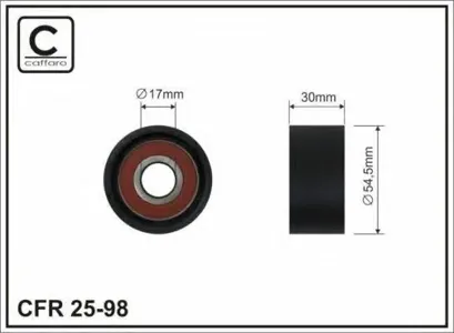 CAFFARO 2598 Ролик ремня приводного Mercedes W220C215 6.03.0D M275OM642