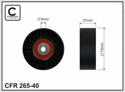 CAFFARO 26540 Ролик ремня приводного Audi A4,A6,Q7 VW Touareg 2.7D3.0D 03-