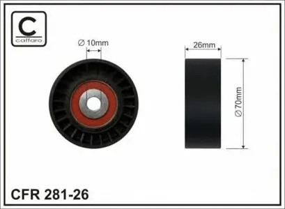 CAFFARO 28126 Ролик ремня приводного Ford Mondeo Land Rover Freelander 2.2D 07-