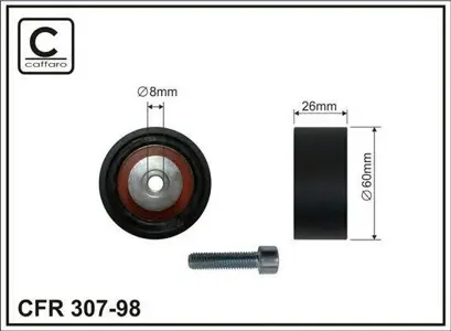 CAFFARO 30798 Ролик генератора рено Master 2.5d-2.8d
