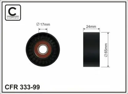 CAFFARO 33399 Ролик ремня приводного Audi A3 (8P1) 1.8 TFSI