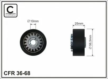 CAFFARO 3668 Ролик ремня приводного Renault Clio Twingo Kangoo 1.2
