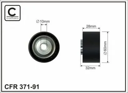 CAFFARO 37191 Ролик ремня приводного VAG BDBBMJBUBCDVAAGZAXZBLVBUBBWS