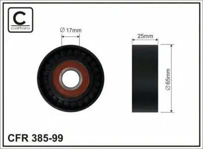 CAFFARO 38599 Ролик натяж-ля ремня