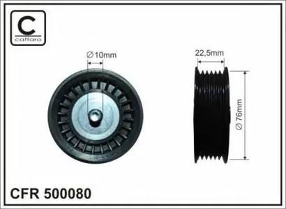 CAFFARO 500080 Ролик ремня приводного Renault 1.5D1.6 01-