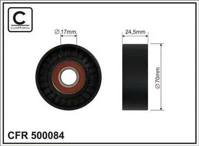 CAFFARO 500084 РОЛИК ГЕНЕРАТОРА НАТЯЖНОЙ Audi A4, A5, Q5, VW T5 1