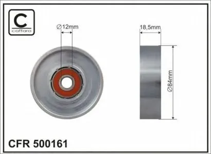 CAFFARO 500161 Ролик натяжителя ремня кондиционера