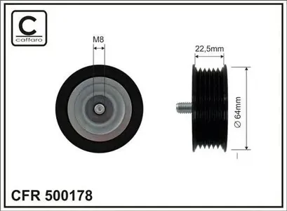 CAFFARO 500178 Ролик поликлин.ремня