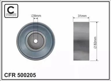 CAFFARO 500205 Ролик ремня приводного Opel Antara Insignia Saab 9-5 2.0T2.4 08-