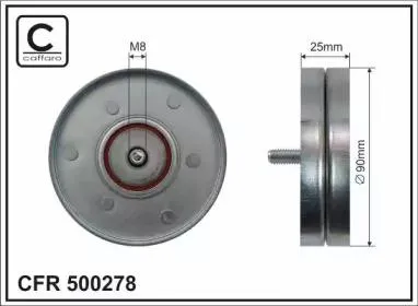 CAFFARO 500278 Ролик ремня приводного Audi A4A5 1.82.0 TFSI 07-