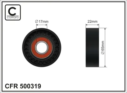CAFFARO 500319 Ролик ремня приводного Mercedes W176W246X117 1.62.0 11-