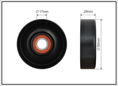 CAFFARO 500500 Ролик ремня приводного Hyundai Santa Fe Kia MAGENTIS 2.7 05-