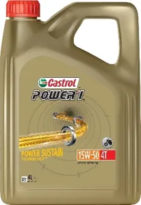 CASTROL 15F589 Масло моторное для 4-х тактных двигателей CASTROL Power 1 4T 15W50 синт.4л