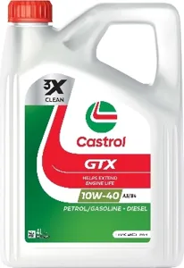 CASTROL 15F8FD Моторное масло 10W40 4л GTX ACEA A3B4, API SP, Mercedes 226.5229.3, VW 501.01505.00