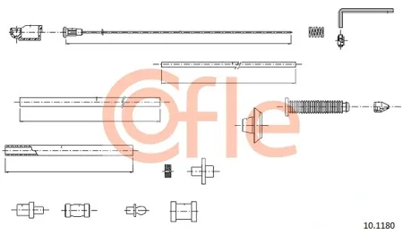 COFLE 92101180 Трос газа Citroen : c8 02-, j5, Jumper Peugeot : 806, 807, Boxer -06, Expert Fiat : ulysse -02 la
