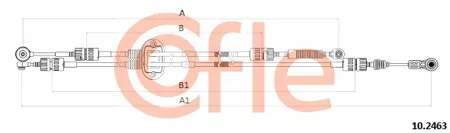 COFLE 92102463 Трос кпп Ford : Focus ii, c-max 2003- 6041252+18401572mm